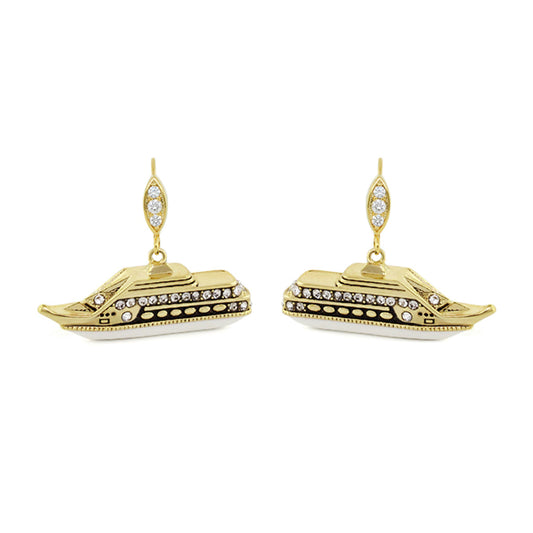 Eau Enamel Cruise Ship Earrings